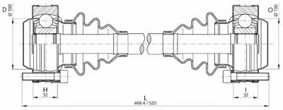 OPEN PARTS drs621900 -  Приводной вал